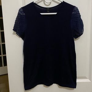 J. Crew women’s t-shirt w/chiffon sleeves size S